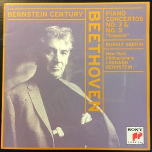 🦋 Beethoven: Piano Concertos Nos. 3 & 5 "Emperor" CD Oct-1997 Sony Classical